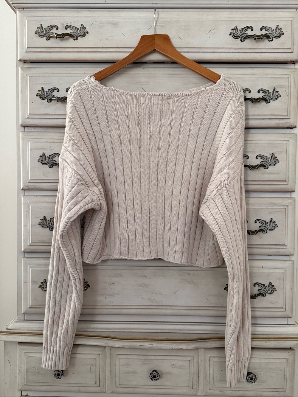 Vici Cream Ribbed Sweater - Picture 2 of 4